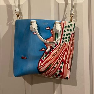 Michael Kors Collection painted Italian leather bag